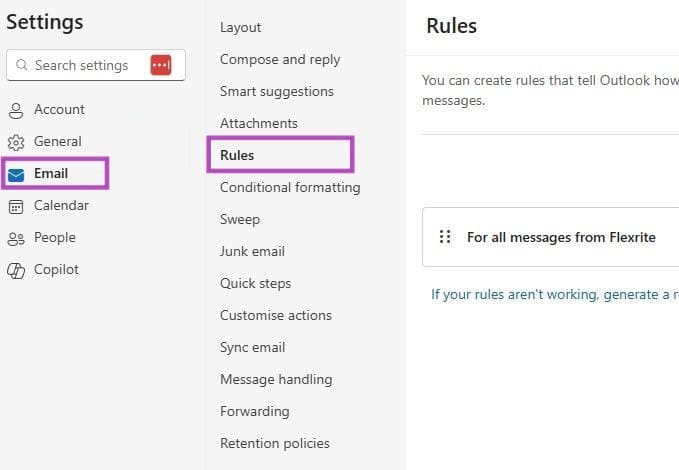 How-to-Automatically-Forward-Emails-in-Outlook-6 تشغيل إعادة توجيه رسائل البريد في Outlook تلقائياً
