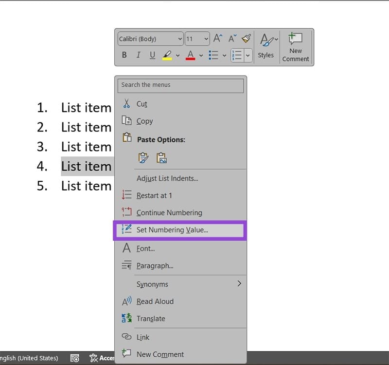 How-to-Restart-Numbering-in-Microsoft-Word-2 طريقة إعادة ترقيم الصفحات والفقرات في Microsoft Word