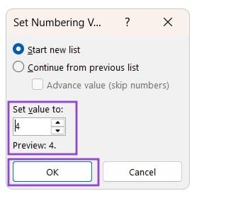 How-to-Restart-Numbering-in-Microsoft-Word-3 طريقة إعادة ترقيم الصفحات والفقرات في Microsoft Word