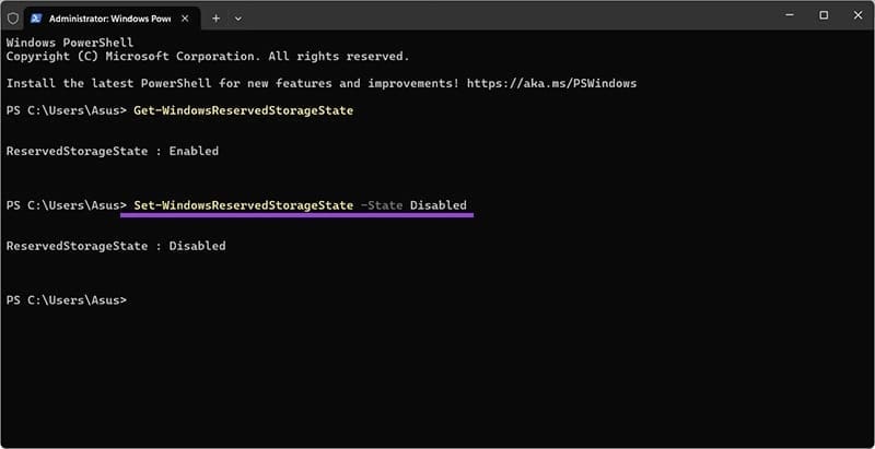 How-to-Temporarily-Disable-Reserved-Storage-in-Windows-11-3 حل مشكلة التخزين المحجوز في Windows 11 وتحرير المساحة بسهولة