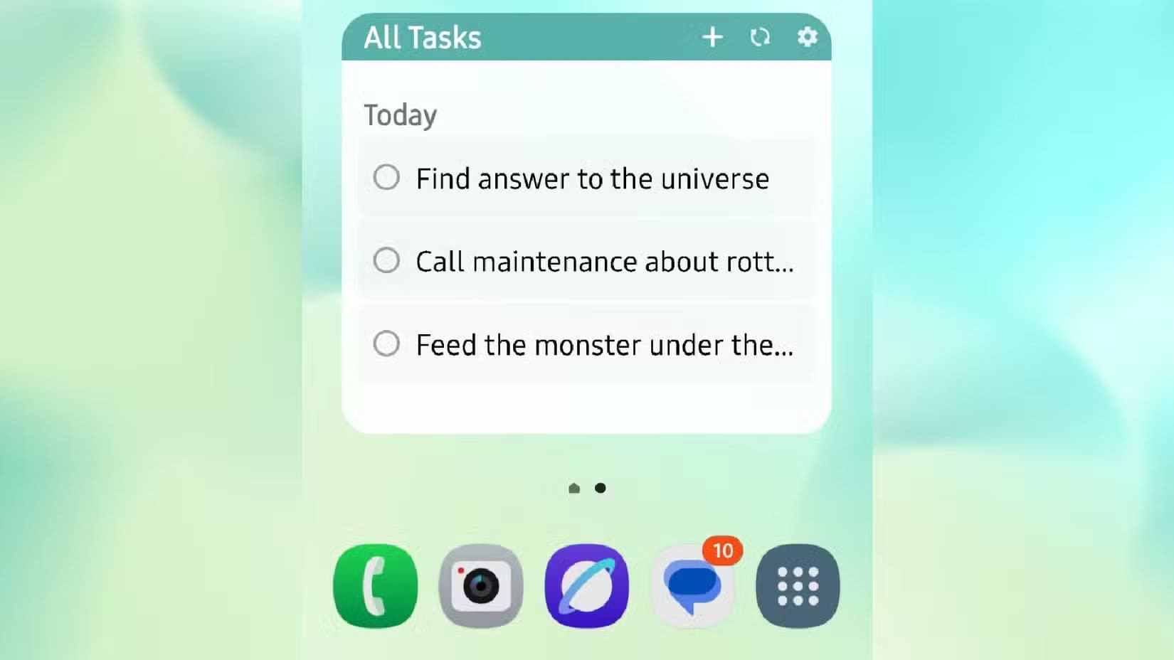 a-list-of-objectives-to-do-in-the-ticktick-to-do-list-calendar-widget-on-the-home-screen-of-a-phone أفضل تطبيقات ويدجت لتحسين تجربة Android على الشاشة الرئيسية