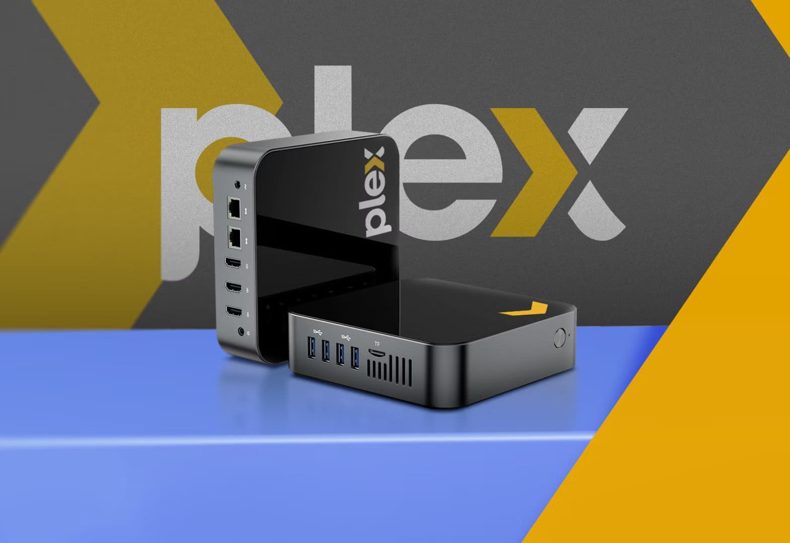 a-mini-pc-with-the-plex-logo كيف جعلت أدوات مثل Plex و Pi hole مختبري Homelab متكاملاً وسهل الاستخدام