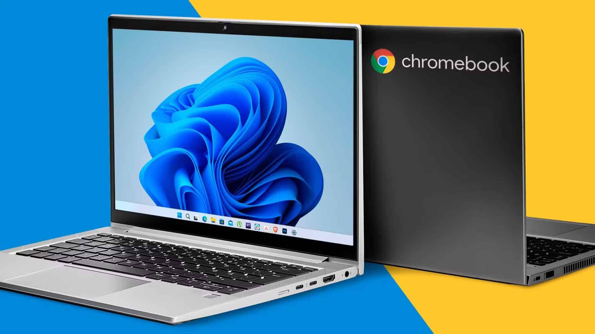 a-windows-laptop-next-to-a-chromebook-scaled كيفية الانتقال من Windows إلى ChromeOS خطوة بخطوة
