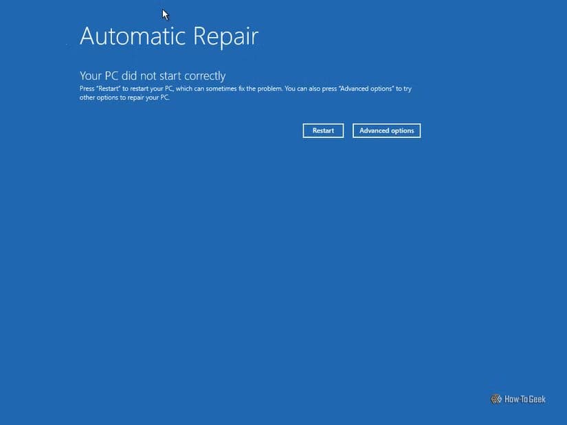 advanced-options-button-in-windows طريقة آمنة لمحاكاة ظهور شاشة الموت الزرقاء في Windows