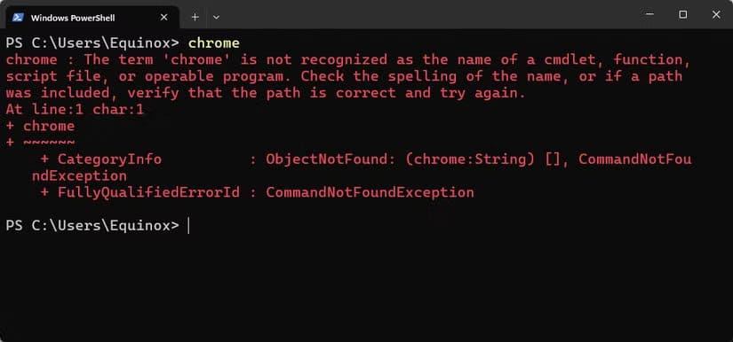 attempting-to-run-chrome-using-powershell-in-the-windows-terminal-without-google-chrome-on-the-path خطوات تعديل متغيرات البيئة في Windows 11 بسهولة