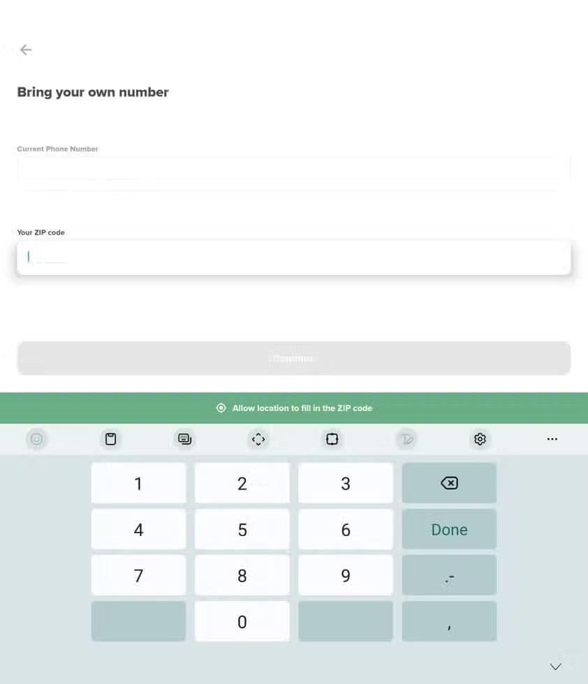 bring-your-own-number-screen-in-mint-mobile-app الفرق بين eSIM والبطاقة SIM العادية وأيهما أنسب لك