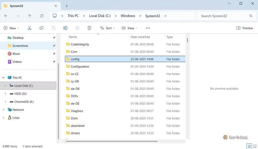 config-file-in-the-c-drive طريقة آمنة لمحاكاة ظهور شاشة الموت الزرقاء في Windows