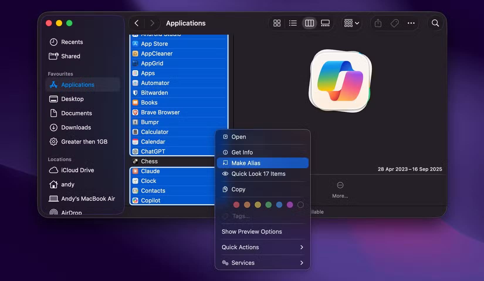 creating-aliases-in-macos طرق استبدال لوحة التشغيل في macOS Tahoe بسهولة