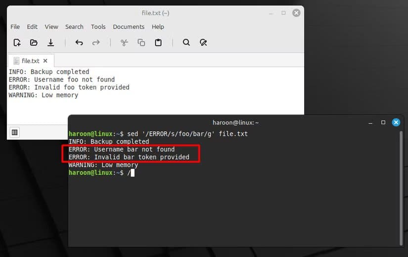 finding-and-replacing-only-specifc-line-based-on-pattern أفضل الطرق لاستخدام الأمر sed لتحرير النصوص على Linux
