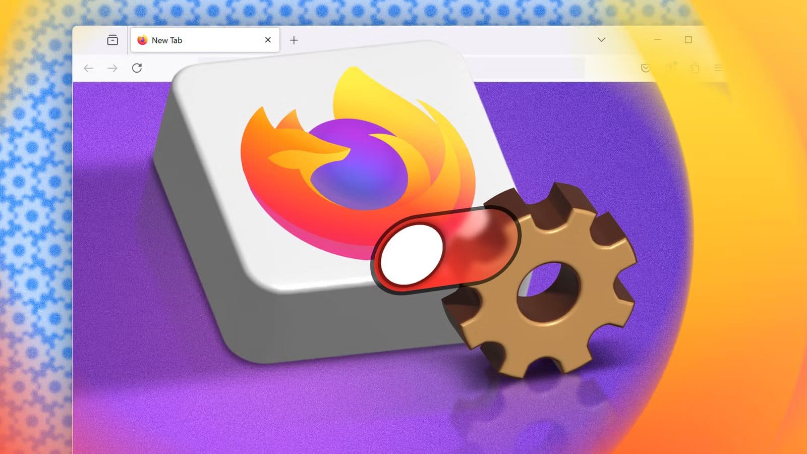 firefox-logo-with-a-settings-icon-and-a-disabled-switch 6 إعدادات في Firefox تحسن الخصوصية وتجعل التصفح أسرع