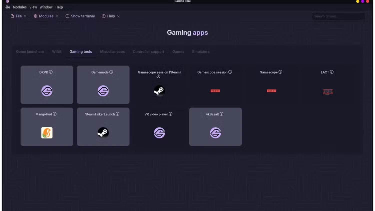 garuda-rani-gaming-tools لماذا أصبحت Garuda Linux التوزيعة التي لا أستغني عنها بعد سنوات من الاستخدام اليومي