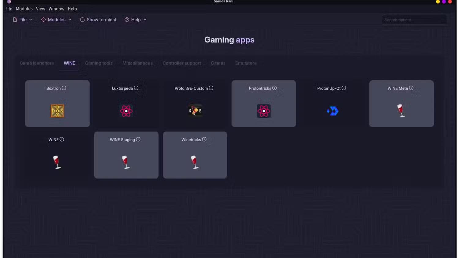 garuda-rani-wine-and-proton-helpers-and-related-tools لماذا أصبحت Garuda Linux التوزيعة التي لا أستغني عنها بعد سنوات من الاستخدام اليومي