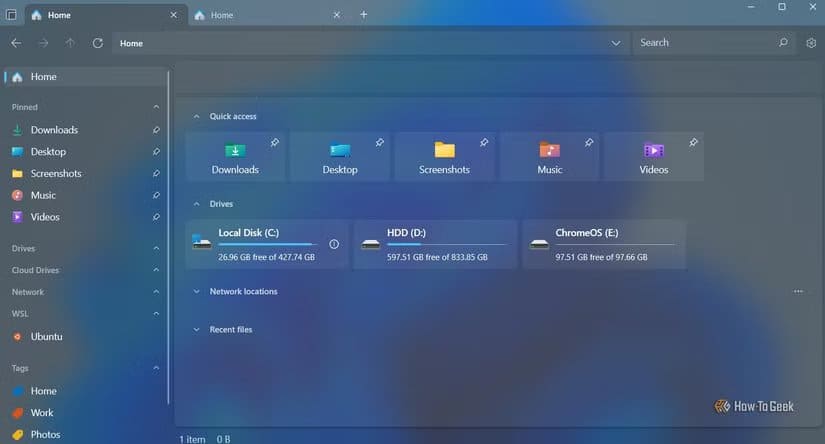 home-page-of-the-files-app أفضل بديل لمستكشف الملفات على Windows 11 يمنحك تجربة أسرع وأسهل