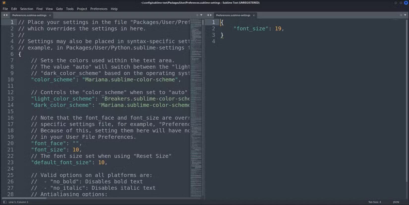 json-files-for-customizing-different-settings-in-sublime-text أفضل محررات نصوص على Linux تغنيك عن Notepad++