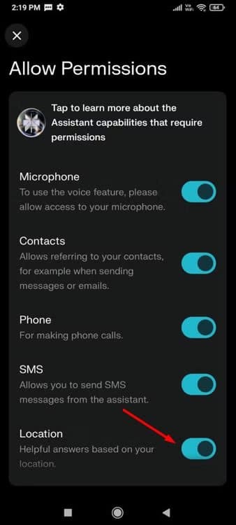 location-toggle-in-the-preplexity-permission-window الحقيقة وراء إيقاف الموقع ولماذا يستمر التتبع رغم ذلك