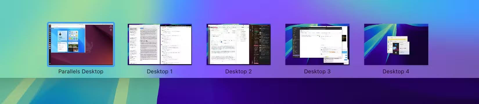 macos-spaces-with-ubuntu-at-the-front استخدام Linux VM كبديل للكمبيوتر المكتبي هل هو خيار عملي