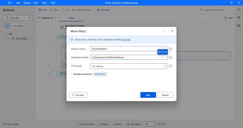 move-files طريقة تجعل سطح المكتب منظمًا تلقائيًا دون جهد
