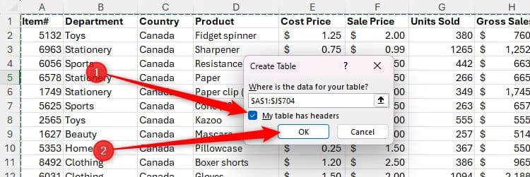 my-table-has-headers-in-microsoft-excel-s-create-table-dialog-box-is-checked-and-the-ok-button-is-selected أفضل طرق تنظيم البيانات في Microsoft Excel بكفاءة