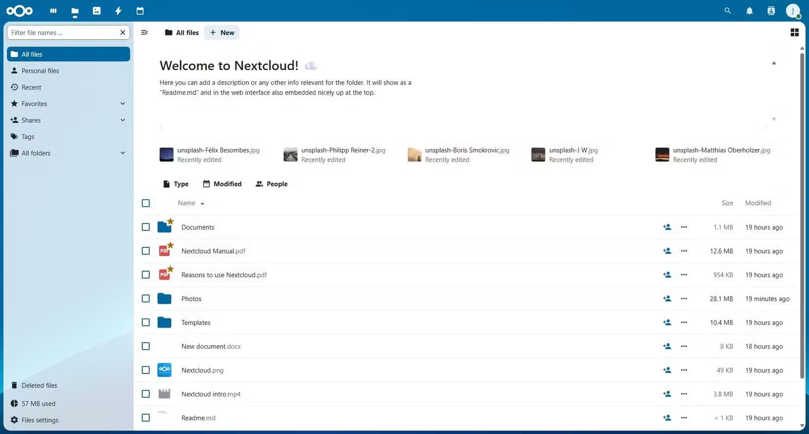 nextcloud-files-screen أفضل بدائل التطبيقات اليومية عند الانتقال إلى لينكس