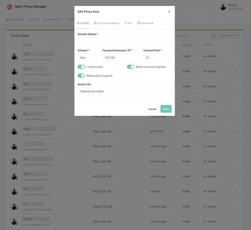 nginx-proxy-manager-my-hosts كيف جعلت أدوات مثل Plex و Pi hole مختبري Homelab متكاملاً وسهل الاستخدام