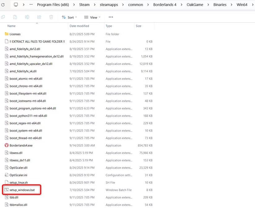 optiscaler-game-folder-01 تشغيل ألعاب DLSS باستخدام AMD FSR 4 بخطوات بسيطة