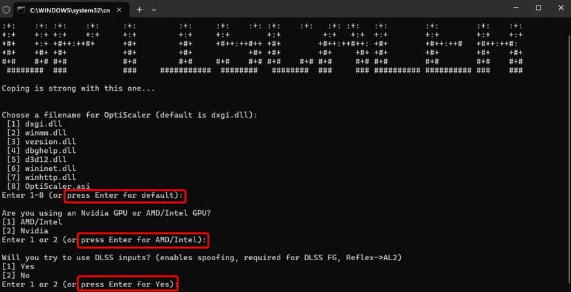 optiscaler-installation تشغيل ألعاب DLSS باستخدام AMD FSR 4 بخطوات بسيطة