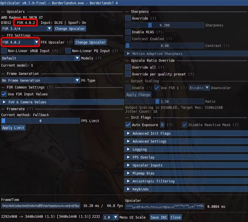 optiscaler-overlay تشغيل ألعاب DLSS باستخدام AMD FSR 4 بخطوات بسيطة
