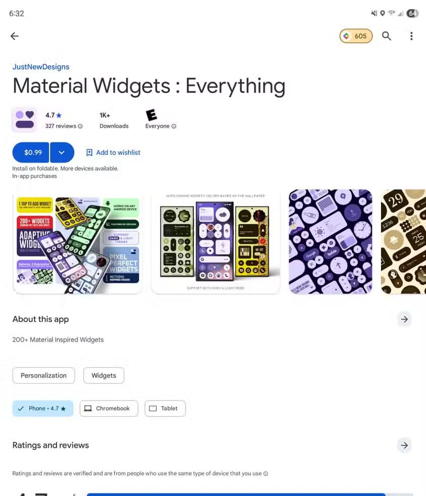 play-store-page-for-the-material-widgets أفضل حزمة أدوات Android توفر لك كل ما تحتاجه
