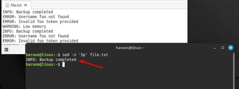 printing-only-the-specific-line-of-the-text-file أفضل الطرق لاستخدام الأمر sed لتحرير النصوص على Linux