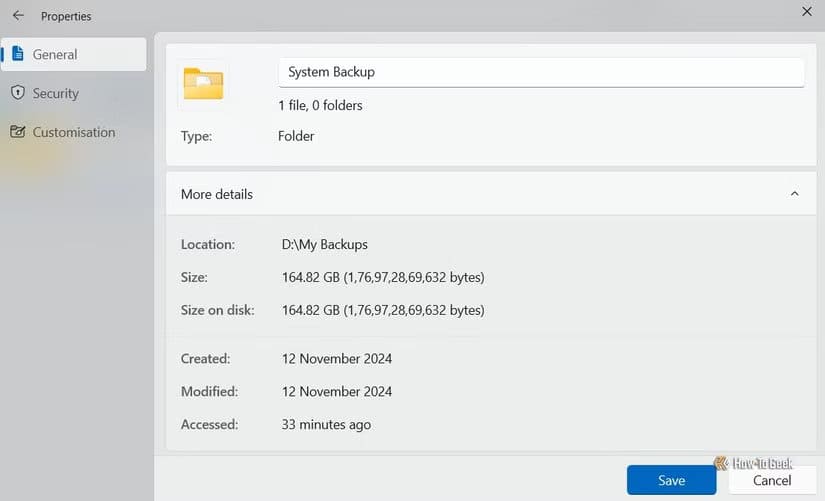 properties-window-in-the-files-app أفضل بديل لمستكشف الملفات على Windows 11 يمنحك تجربة أسرع وأسهل