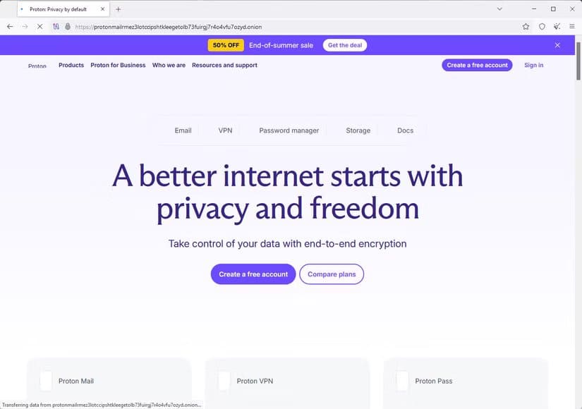 proton-open-in-tor طريقة آمنة للوصول إلى مواقع onion المخفية