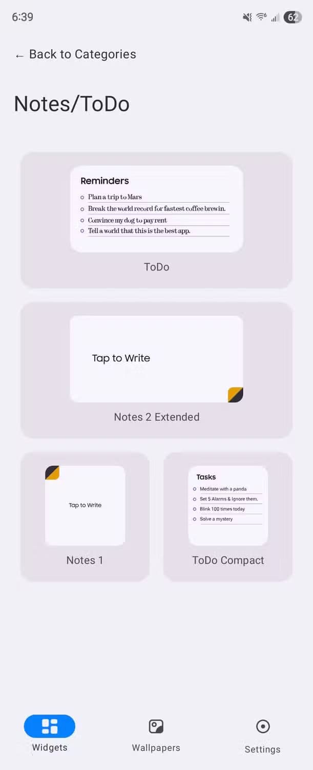 reminder-widgets-in-oneui-widgets أفضل حزمة أدوات Android توفر لك كل ما تحتاجه