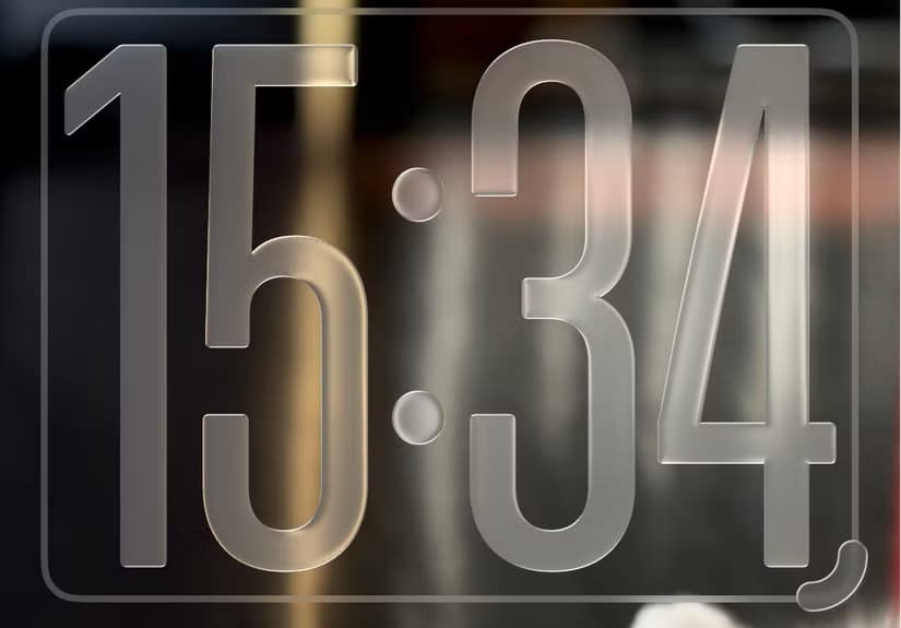 resizable-time-display-in-ios-26 مميزات مخفية في iOS 26 ستغير طريقة استخدامك لهاتفك