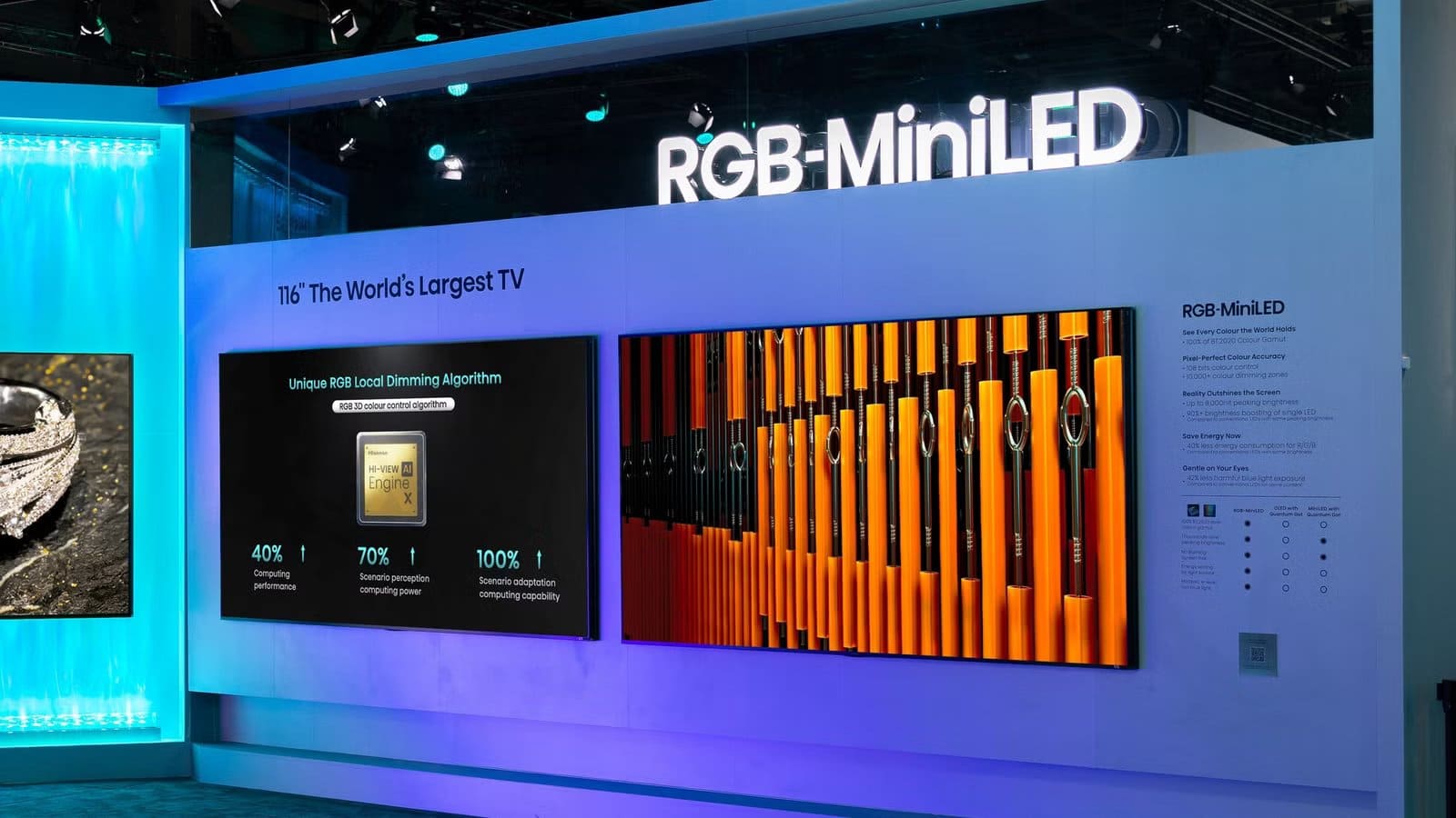 rgb-mini-led-hisense الفرق بين تلفزيون RGB Mini LED و OLED أيهما أفضل لك