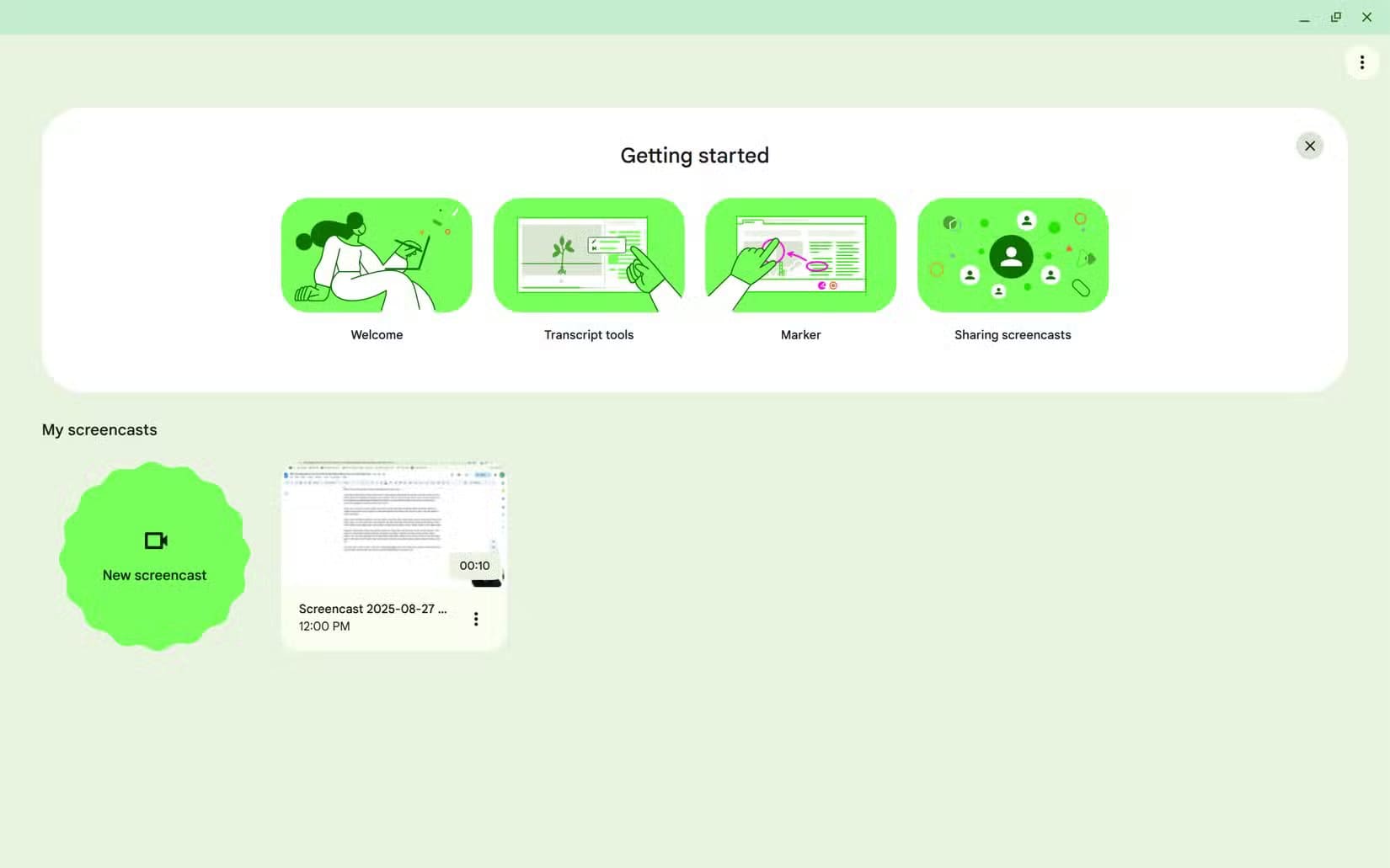 screencast-app-home أفضل طريقة لتسجيل الشاشة على أجهزة Chromebook بسهولة