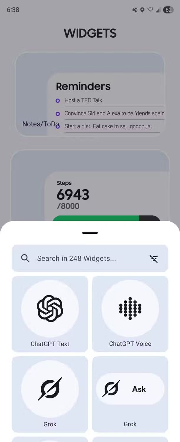 searching-for-widgets-in-oneui-widgets أفضل حزمة أدوات Android توفر لك كل ما تحتاجه