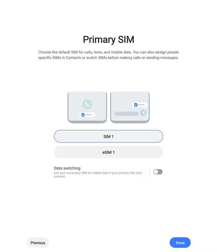 selecting-a-sim-card-on-a-galaxy-z-fold-6 الفرق بين eSIM والبطاقة SIM العادية وأيهما أنسب لك