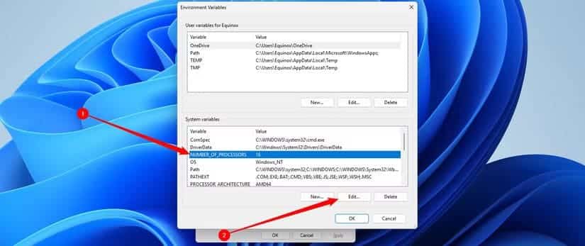 selecting-the-environment-variable-that-controls-how-many-cpus-the-system-reports خطوات تعديل متغيرات البيئة في Windows 11 بسهولة