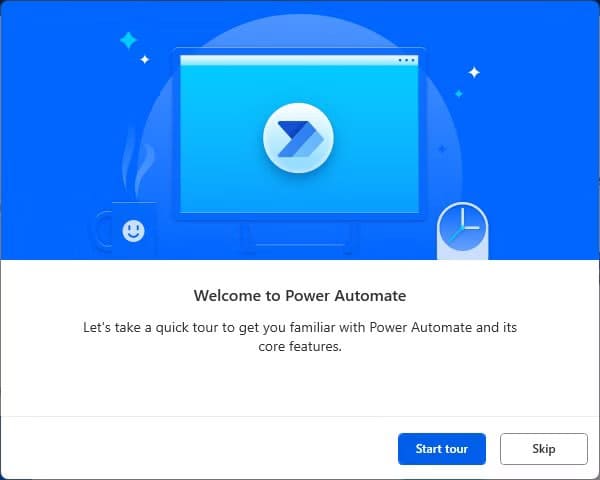 skip_powerautomate_tour طريقة تجعل سطح المكتب منظمًا تلقائيًا دون جهد