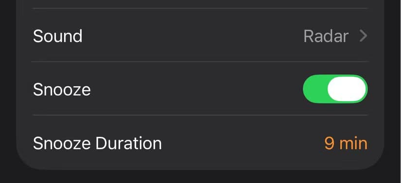 snooze-duration-in-ios-26 مميزات مخفية في iOS 26 ستغير طريقة استخدامك لهاتفك