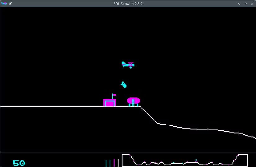 sopwith-sdl-gameplay أفضل ألعاب لينكس المجانية المستوحاة من الكلاسيكيات لتجربتها الآن