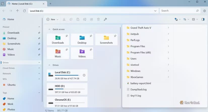 split-view-in-the-files-app أفضل بديل لمستكشف الملفات على Windows 11 يمنحك تجربة أسرع وأسهل