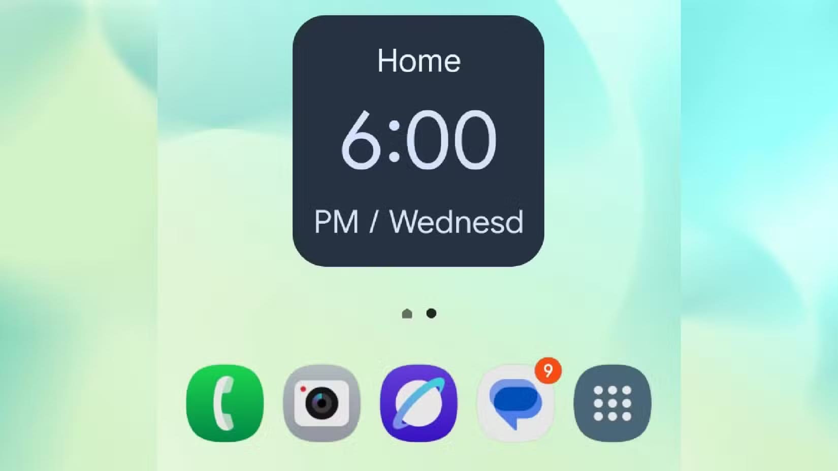 the-google-clock-widget-showing-the-time-of-6pm-on-the-home-screen-of-a-phone أفضل تطبيقات ويدجت لتحسين تجربة Android على الشاشة الرئيسية