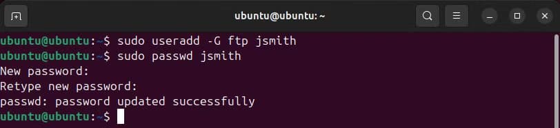 the-linux-useradd-and-passwd-commands-being-used-to-create-a-new-user-add-them-to-a-group-and-set-a-user-password طريقة إضافة مستخدم إلى مجموعة على لينكس خطوة بخطوة