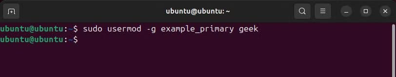 the-linux-usermod-command-being-used-to-change-a-user-s-primary-group طريقة إضافة مستخدم إلى مجموعة على لينكس خطوة بخطوة