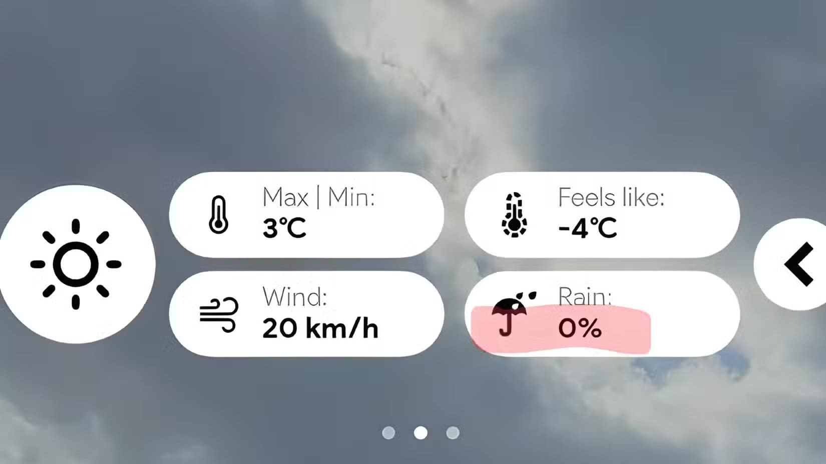the-overdrop-weather-widgets-widget-showing-the-rain-and-temperature أفضل تطبيقات ويدجت لتحسين تجربة Android على الشاشة الرئيسية