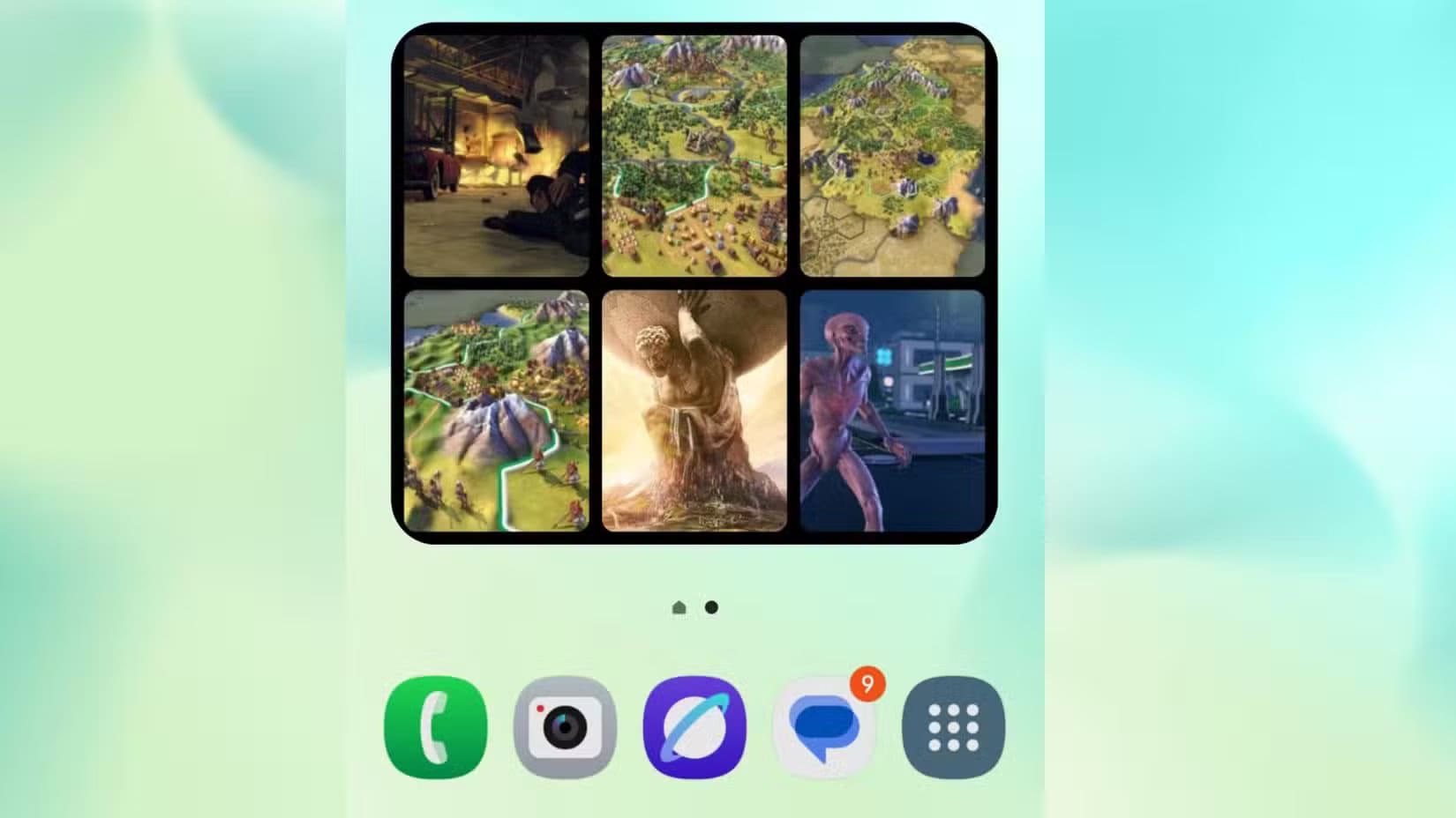 the-pinterest-showing-video-game-images-on-the-home-screen-of-a-phone أفضل تطبيقات ويدجت لتحسين تجربة Android على الشاشة الرئيسية