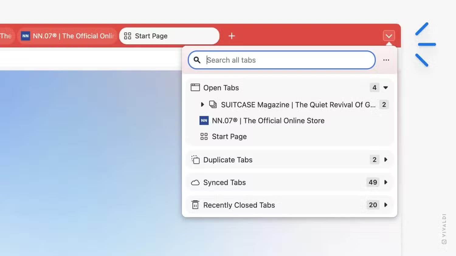 the-tab-button-in-the-vivaldi-browser-showing-what-people-are-looking-for-in-their-tabs ميزة مبتكرة في متصفح Vivaldi تجعل إدارة علامات التبويب أسهل