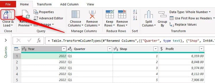 the-top-half-of-the-split-close-and-load-button-in-excel-s-power-query-editor أفضل طرق تنظيم البيانات في Microsoft Excel بكفاءة
