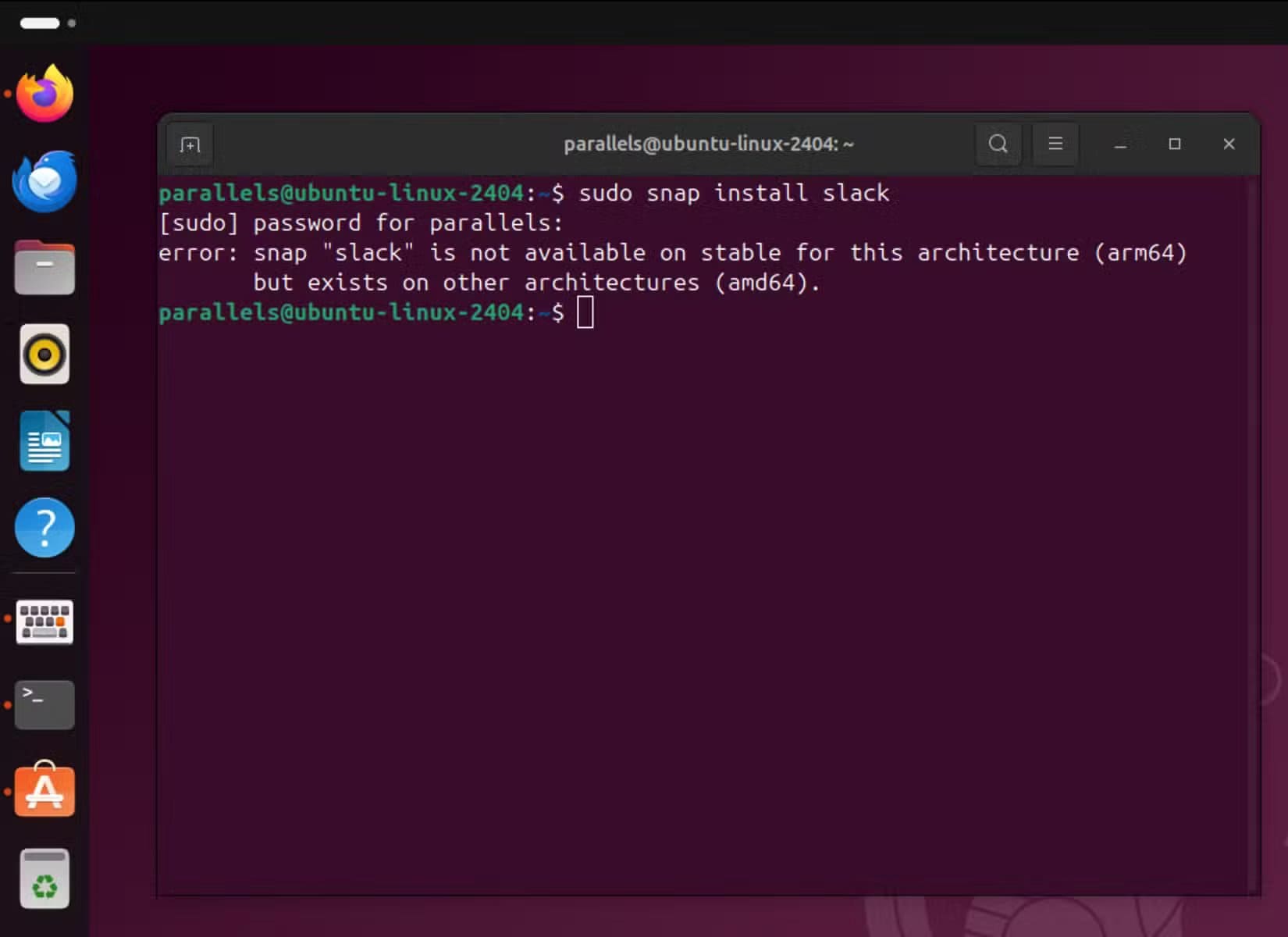 trying-and-failing-to-install-slack-in-ubuntu استخدام Linux VM كبديل للكمبيوتر المكتبي هل هو خيار عملي